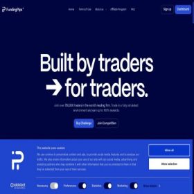 Скриншот главной страницы сайта fundingpips.com