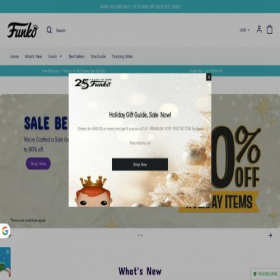 Скриншот главной страницы сайта funkovinylshop.com