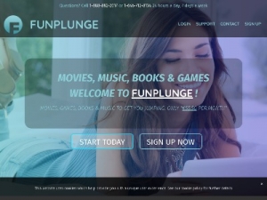 Скриншот главной страницы сайта funplunge.com