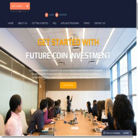 Скриншот главной страницы сайта futurecoininvestment.com