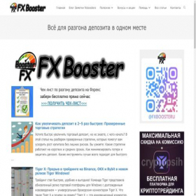 Скриншот главной страницы сайта fxbooster.ru