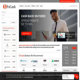Скриншот главной страницы сайта fxcash.net