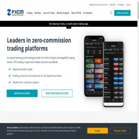 Скриншот главной страницы сайта fxcm.com