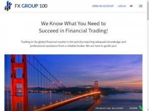 Скриншот главной страницы сайта fxgroup100.com