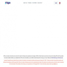 Скриншот главной страницы сайта fxpn.eu