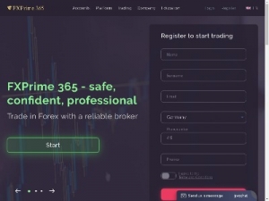Скриншот главной страницы сайта fxprime365.com