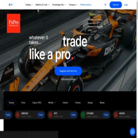 Скриншот главной страницы сайта fxpro.group