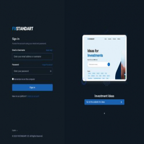Скриншот главной страницы сайта fxstandart.com