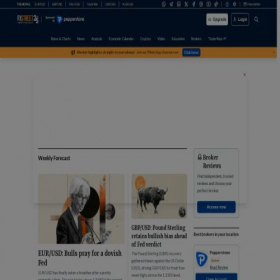 Скриншот главной страницы сайта fxstreet.com