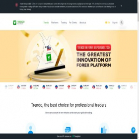 Скриншот главной страницы сайта fxtrendo.com