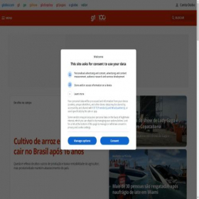 Скриншот главной страницы сайта g1.globo.com