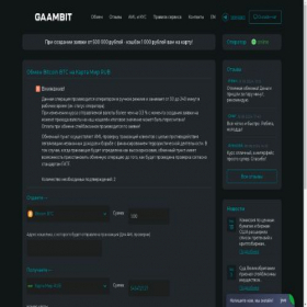 Скриншот главной страницы сайта gaambit.shop