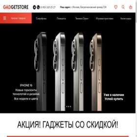 Скриншот главной страницы сайта gadstore.ru