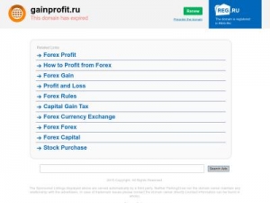 Скриншот главной страницы сайта gainprofit.ru