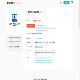 Скриншот главной страницы сайта gainsy.com
