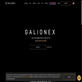 Скриншот главной страницы сайта galionex.io