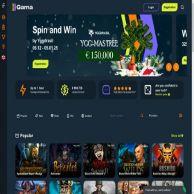 Скриншот главной страницы сайта gamacasino312.com