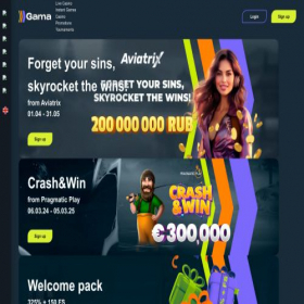 Скриншот главной страницы сайта gamacasino541.com
