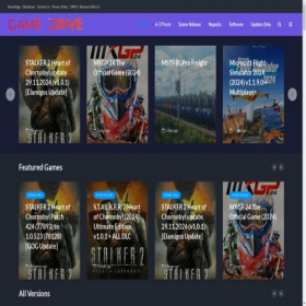 Скриншот главной страницы сайта gamedrive.org
