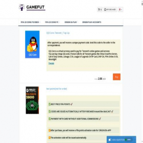 Скриншот главной страницы сайта gamefut.net