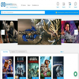 Скриншот главной страницы сайта gamesdeal.com