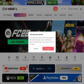 Скриншот главной страницы сайта gameseal.com