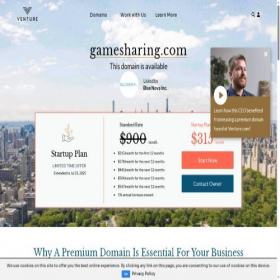 Скриншот главной страницы сайта gamesharing.com