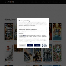 Скриншот главной страницы сайта gameskeys.net