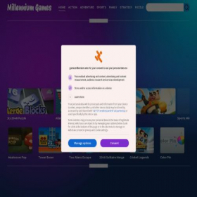 Скриншот главной страницы сайта gamesmillennium.com