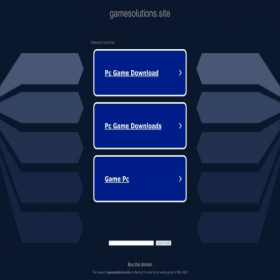 Скриншот главной страницы сайта gamesolutions.site