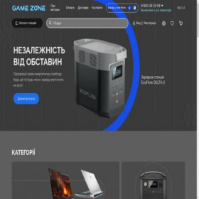 Скриншот главной страницы сайта gamezone.com.ua