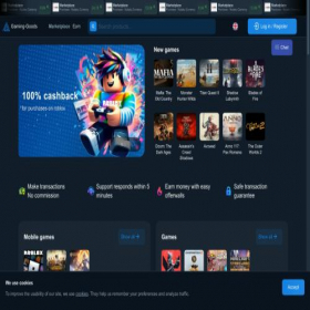 Скриншот главной страницы сайта gaming-goods.com