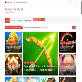 Скриншот главной страницы сайта gamingtheworld.com