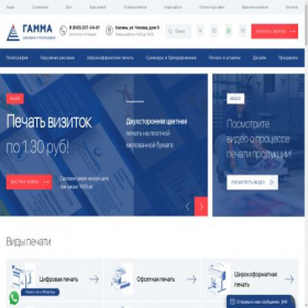 Скриншот главной страницы сайта gamma-k.ru