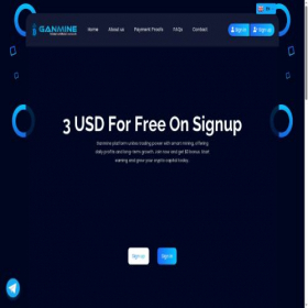 Скриншот главной страницы сайта ganmine.com