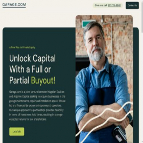 Скриншот главной страницы сайта garage.com