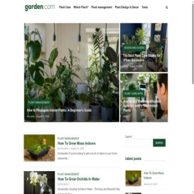 Скриншот главной страницы сайта garden.com