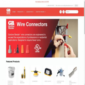 Скриншот главной страницы сайта gardnerbender.ecm.store