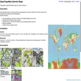 Скриншот главной страницы сайта garmin.opentopomap.org