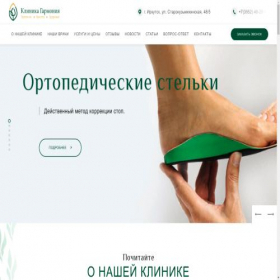 Скриншот главной страницы сайта garmonia-irk.ru
