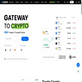 Скриншот главной страницы сайта gate.com