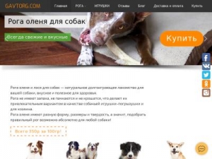 Скриншот главной страницы сайта gavtorg.com