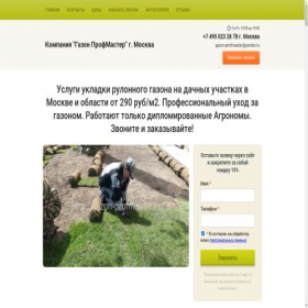 Скриншот главной страницы сайта gazon-profmaster.ru