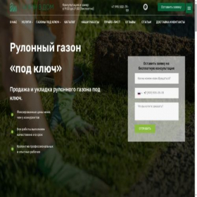 Скриншот главной страницы сайта gazonvdom.ru