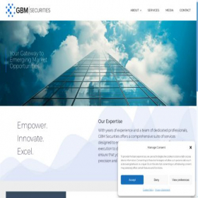 Скриншот главной страницы сайта gbmsecurities.com