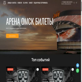 Скриншот главной страницы сайта gdrv-arena.ru