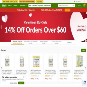 Скриншот главной страницы сайта ge.iherb.com