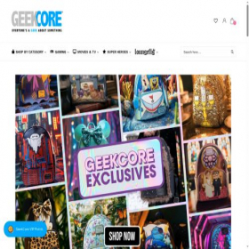 Скриншот главной страницы сайта geekcore.co.uk