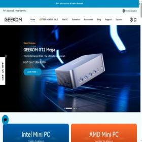 Скриншот главной страницы сайта geekom.co.uk