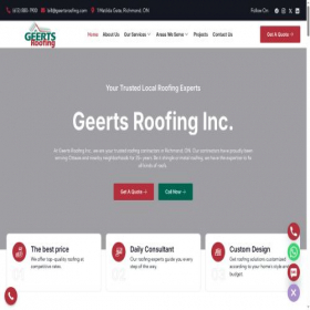 Скриншот главной страницы сайта geertsroofing.ca